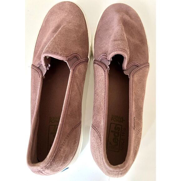 Keds women's Double Decker suede mauve slip-ons. Size 8. - Picture 4 of 9